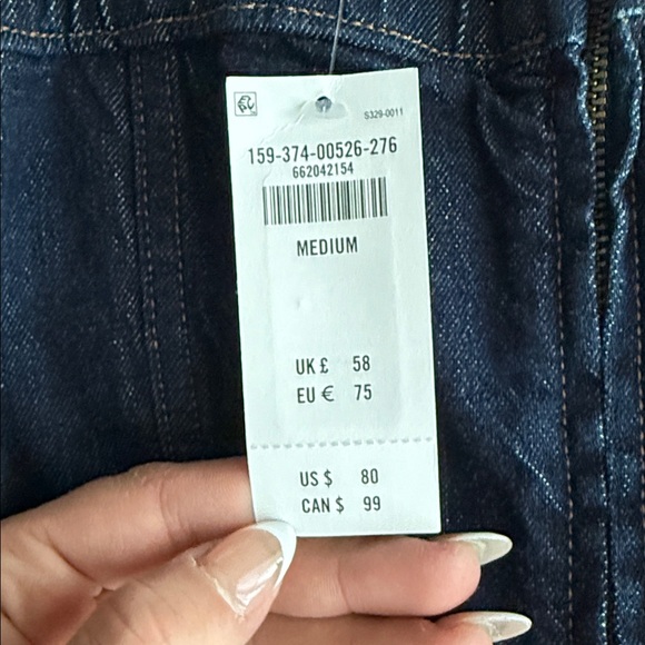 Classic Dark Blue Button-Front Denim Skirt- Abercrombie BRAND NWT - Picture 4 of 7